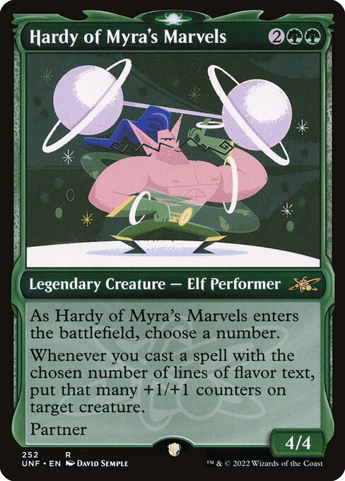 Unfinity - 252 - Hardy of Myra's Marvels - Rare - G - Foil