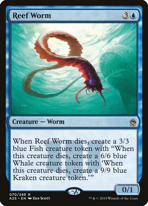 Masters 25 - 70 - Reef Worm - Rare - U - Foil