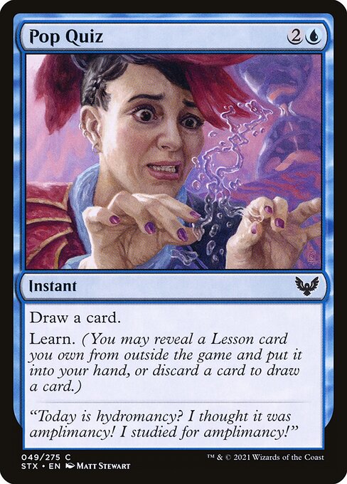 Strixhaven: School of Mages - 49 - Pop Quiz - Common - U - Foil