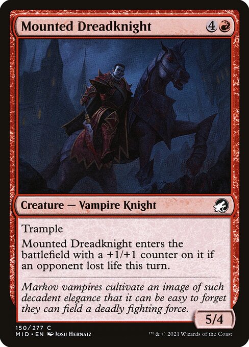 Innistrad: Midnight Hunt - 150 - Mounted Dreadknight - Common - R - Foil