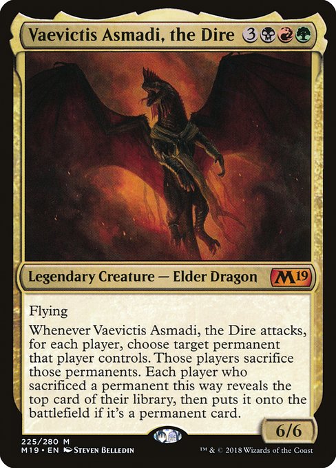 Core Set 2019 - 225 - Vaevictis Asmadi, the Dire - Mythic - Multi - Non-foil