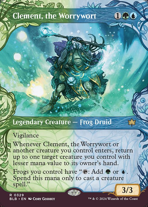 Bloomburrow - 329 - Clement, the Worrywort - Rare - UG - Foil
