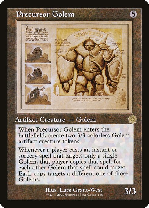 The Brothers' War Retro Artifacts - 105 - Precursor Golem - Rare - C - Foil