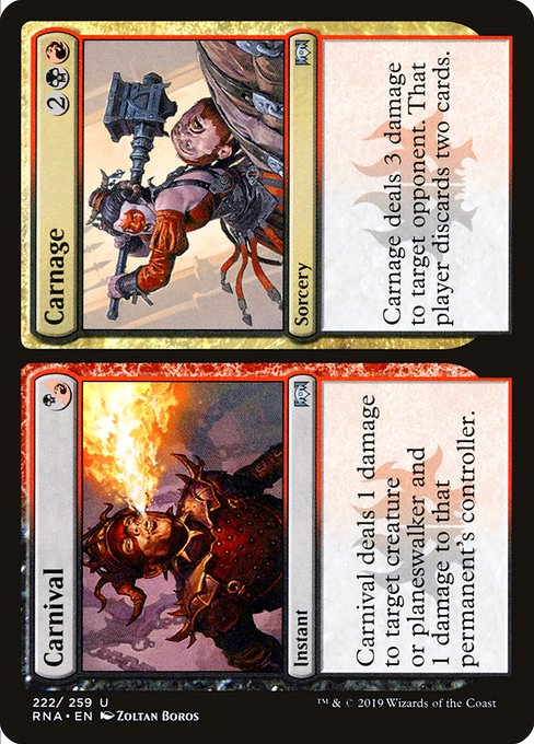 Ravnica Allegiance - 222 - Carnival // Carnage - Uncommon - BR - Non-foil