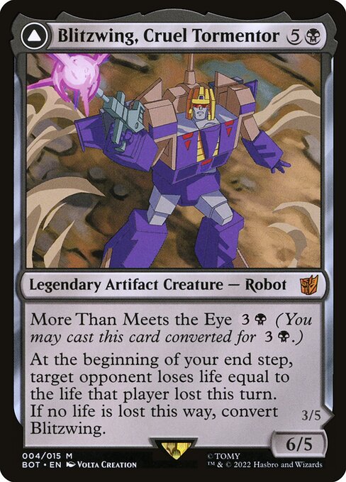 Transformers - 4 - Blitzwing, Cruel Tormentor // Blitzwing, Adaptive Assailant - Mythic - C - Foil