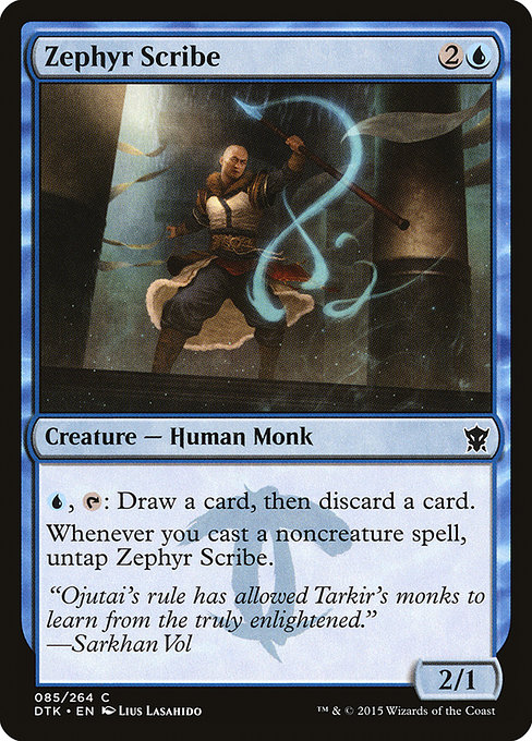 Dragons of Tarkir - 85 - Zephyr Scribe - Common - U - Non-foil