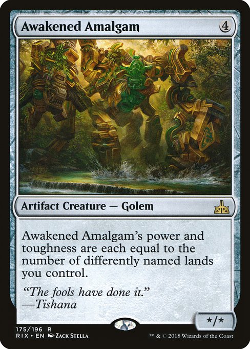 Rivals of Ixalan - 175 - Awakened Amalgam - Rare - C - Non-foil