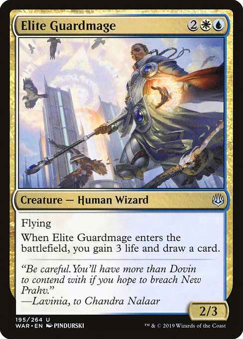 War of the Spark - 195 - Elite Guardmage - Uncommon - WU - Non-foil