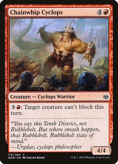 War of the Spark - 118 - Chainwhip Cyclops - Common - R - Non-foil