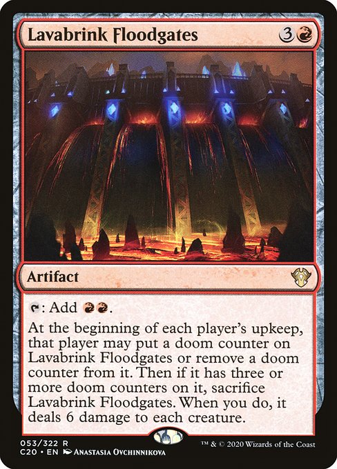 Commander 2020 - 53 - Lavabrink Floodgates - Rare - R - Non-foil