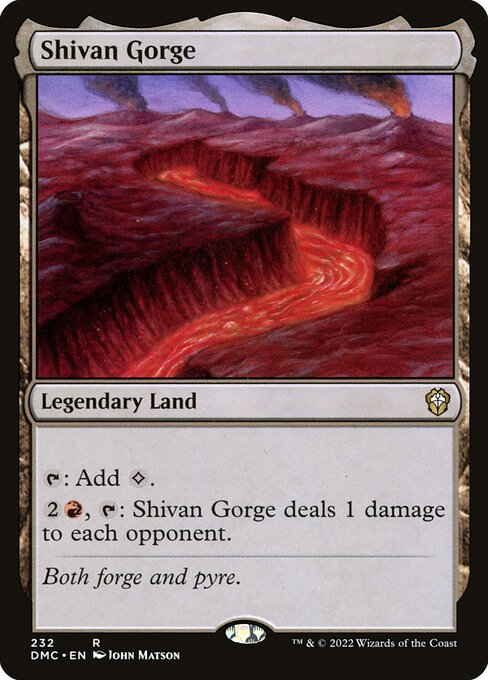 Dominaria United Commander - 232 - Shivan Gorge - Rare - C - Non-foil