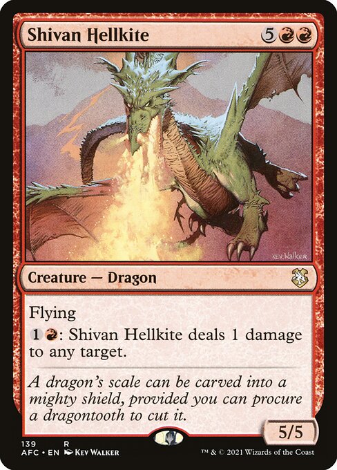 Forgotten Realms Commander - 139 - Shivan Hellkite - Rare - R - Non-foil