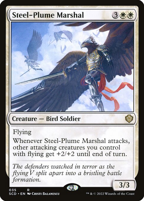 Starter Commander Decks - 35 - Steel-Plume Marshal - Rare - W - Non-foil