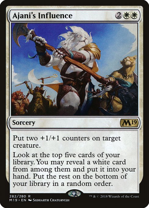 Core Set 2019 - 282 - Ajani's Influence - Rare - W - Non-foil