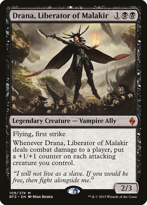 Battle for Zendikar - 109 - Drana, Liberator of Malakir - Mythic - B - Non-foil