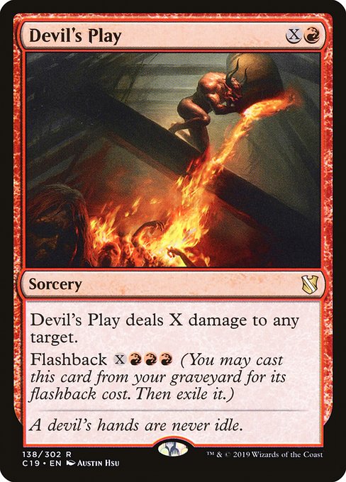 Commander 2019 - 138 - Devil's Play - Rare - R - Non-foil