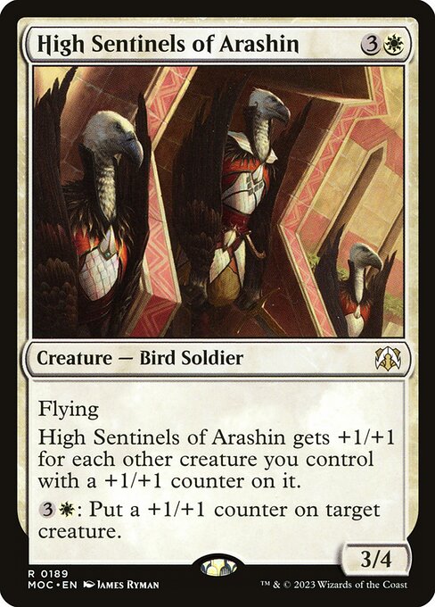 March of the Machine Commander - 189 - High Sentinels of Arashin - Rare - W - Non-foil