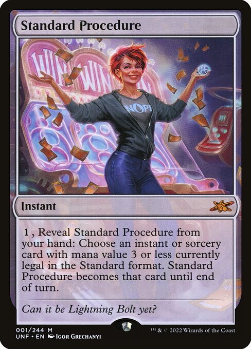 Unfinity - 1 - Standard Procedure - Mythic - C - Foil