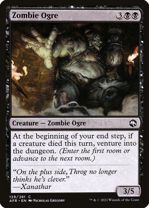 Adventures in the Forgotten Realms - 129 - Zombie Ogre - Common - B - Non-foil