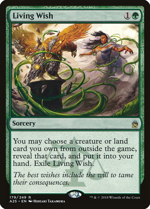 Masters 25 - 179 - Living Wish - Rare - G - Non-foil