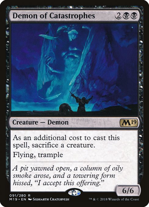 Core Set 2019 - 91 - Demon of Catastrophes - Rare - B - Foil