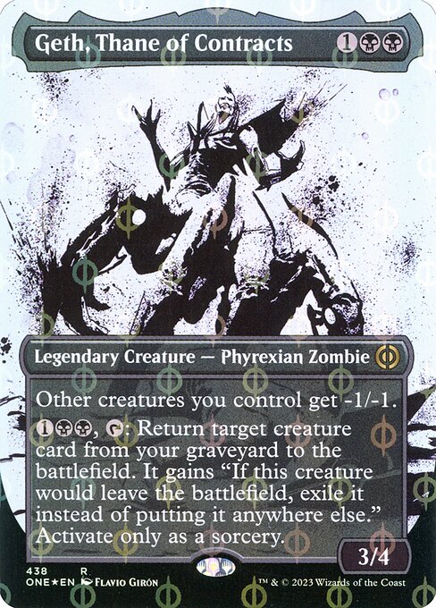 Phyrexia: All Will Be One - 438 - Geth, Thane of Contracts - Rare - B - Foil