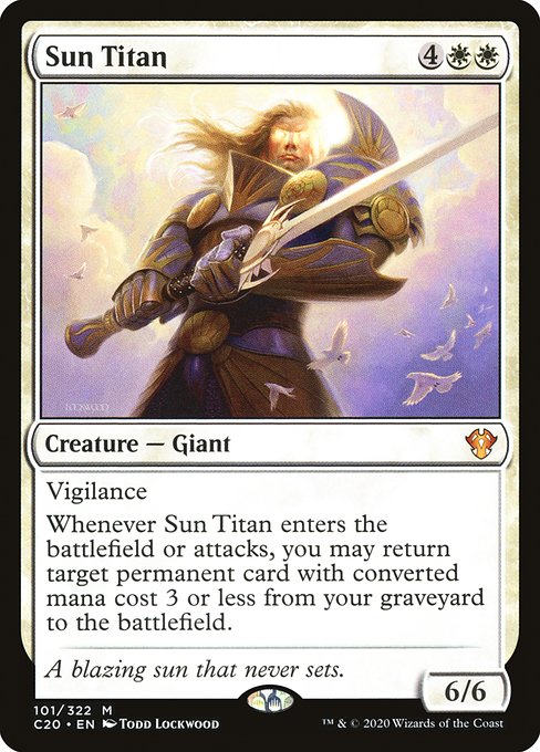 Commander 2020 - 101 - Sun Titan - Mythic - W - Non-foil