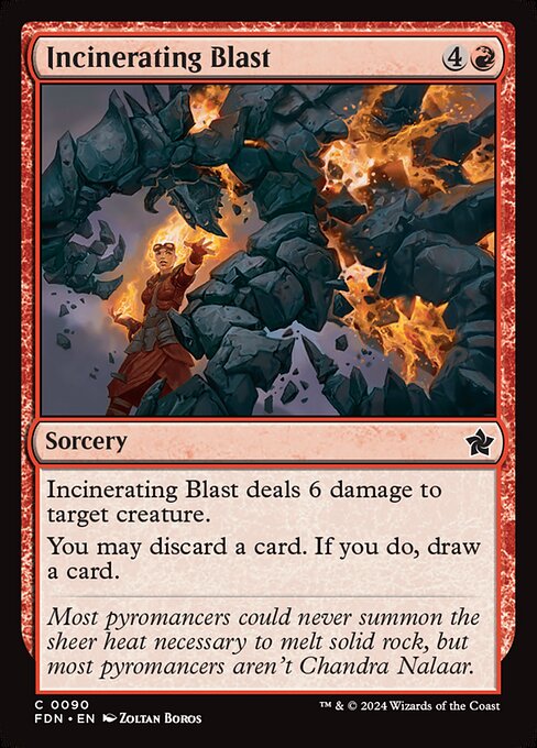 Foundations - 90 - Incinerating Blast - Common - R - Foil