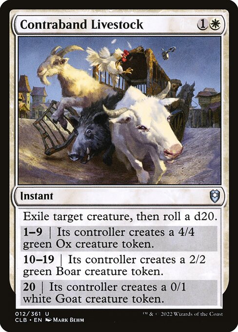 Commander Legends: Battle for Baldur's Gate - 12 - Contraband Livestock - Uncommon - W - Non-foil