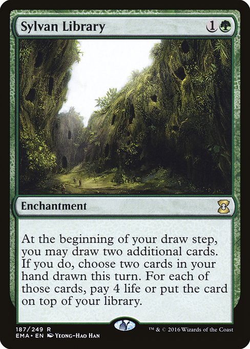 Eternal Masters - 187 - Sylvan Library - Rare - G - Non-foil