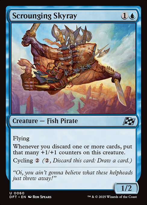 Aetherdrift - 60 - Scrounging Skyray - Uncommon - U - Foil