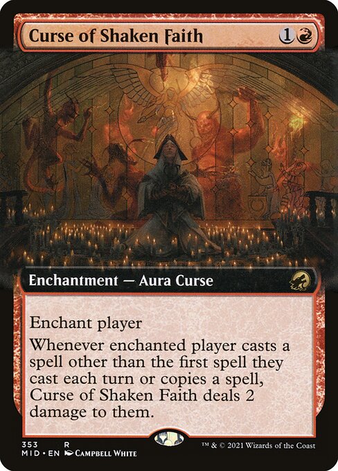Innistrad: Midnight Hunt - 353 - Curse of Shaken Faith - Rare - R - Non-foil