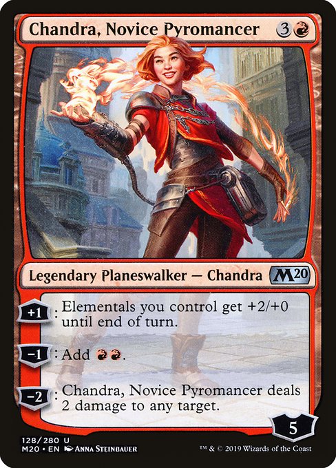 Core Set 2020 - 128 - Chandra, Novice Pyromancer - Uncommon - R - Non-foil