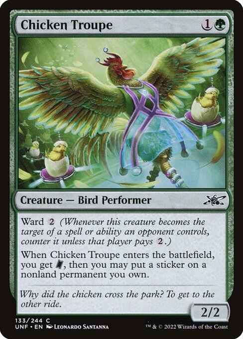 Unfinity - 133 - Chicken Troupe - Common - G - Foil