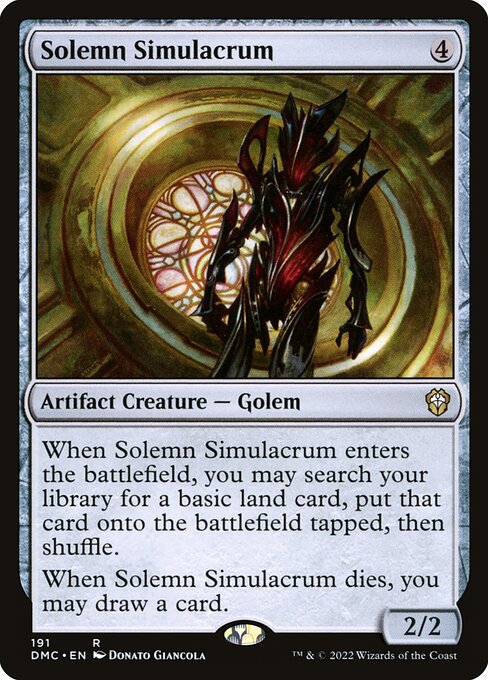 Dominaria United Commander - 191 - Solemn Simulacrum - Rare - C - Non-foil