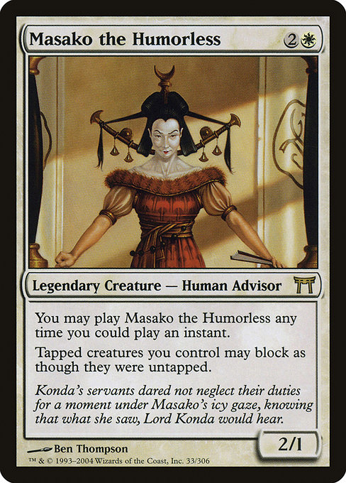 Champions of Kamigawa - 33 - Masako the Humorless - Rare - W - Non-foil
