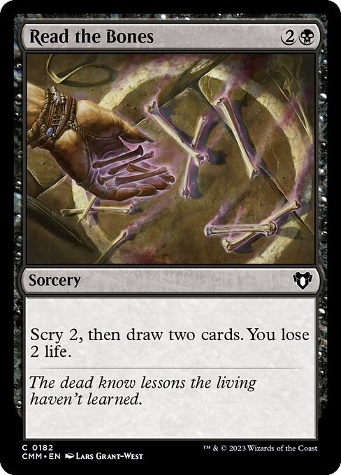 Commander Masters - 182 - Read the Bones - Common - B - Non-foil