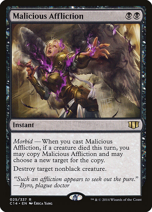 Commander 2014 - 25 - Malicious Affliction - Rare - B - Non-foil