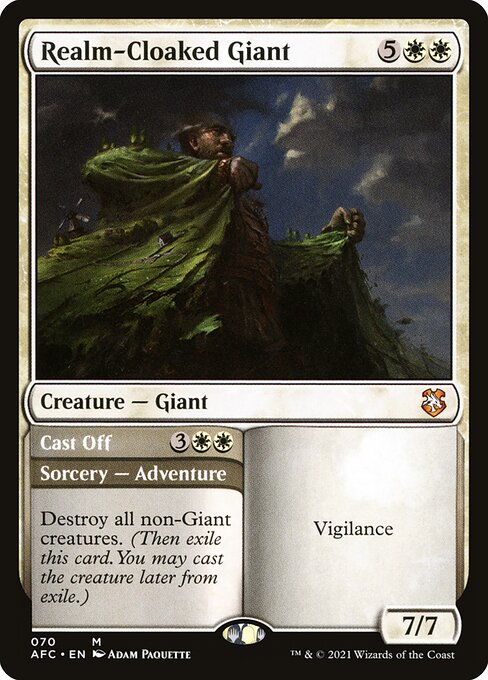 Forgotten Realms Commander - 70 - Realm-Cloaked Giant // Cast Off - Mythic - W - Non-foil