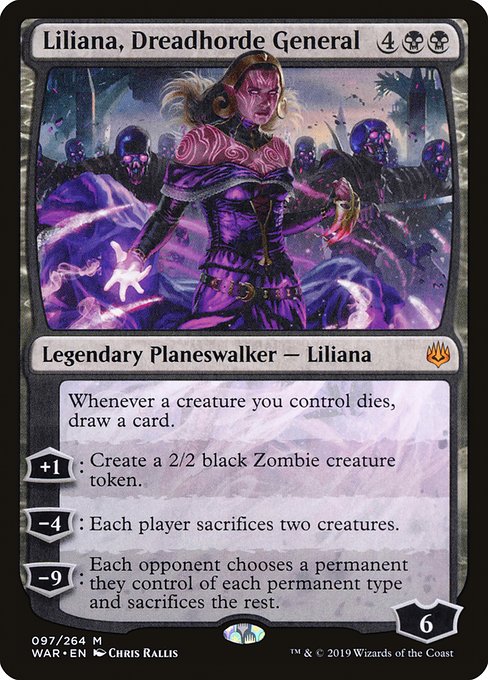 War of the Spark - 97 - Liliana, Dreadhorde General - Mythic - B - Foil