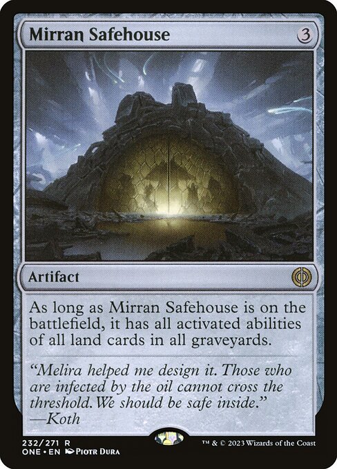 Phyrexia: All Will Be One - 232 - Mirran Safehouse - Rare - C - Non-foil