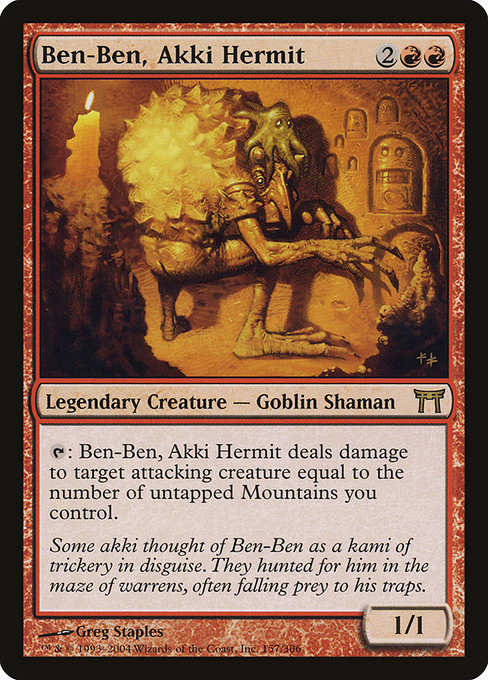 Champions of Kamigawa - 157 - Ben-Ben, Akki Hermit - Rare - R - Non-foil