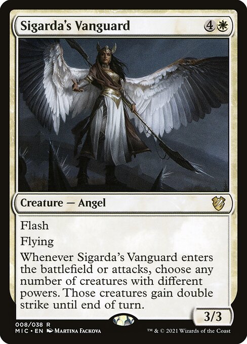 Midnight Hunt Commander - 8 - Sigarda's Vanguard - Rare - W - Non-foil