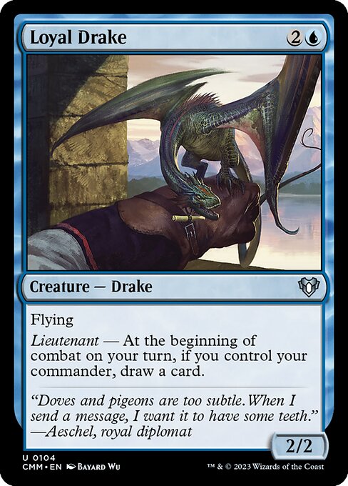 Commander Masters - 104 - Loyal Drake - Uncommon - U - Non-foil