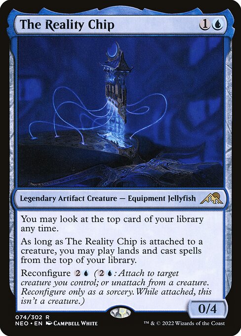 Kamigawa: Neon Dynasty - 74 - The Reality Chip - Rare - U - Non-foil