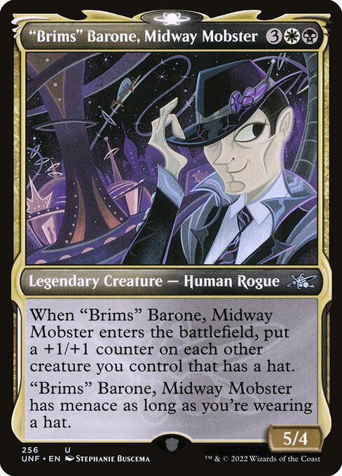 Unfinity - 256 - "Brims" Barone, Midway Mobster - Uncommon - WB - Foil