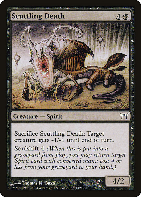 Champions of Kamigawa - 142 - Scuttling Death - Common - B - Non-foil