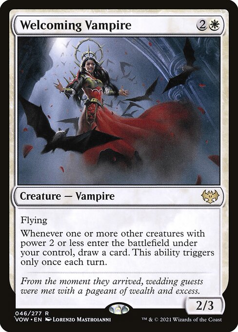 Innistrad: Crimson Vow - 46 - Welcoming Vampire - Rare - W - Non-foil