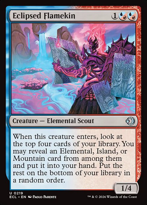 Lorwyn Eclipsed - 219 - Eclipsed Flamekin - Uncommon - UR - Non-foil