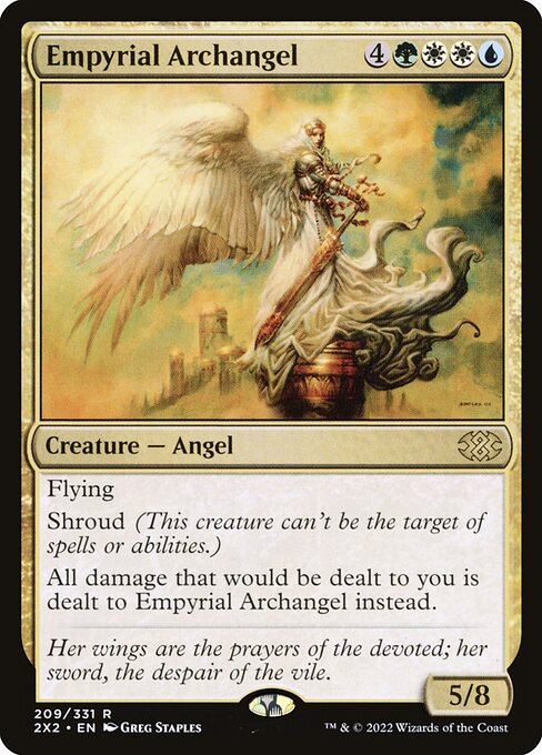 Double Masters 2022 - 209 - Empyrial Archangel - Rare - Multi - Non-foil